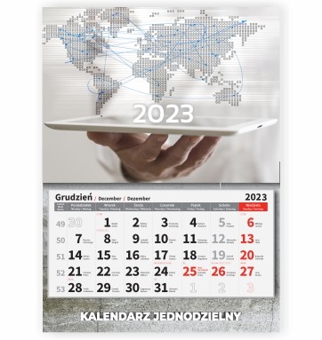 kalendarz jednodzielny